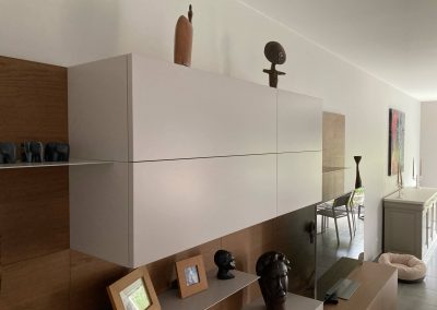 Meuble télé blanc et bois Le Mans